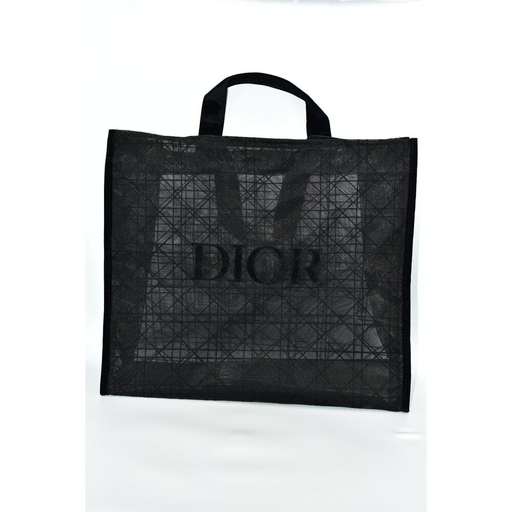 Christian Dior Beach Tote Bag Black Velvet Mesh Limited Beauty Parfums Gift GWP - Picture 4 of 10